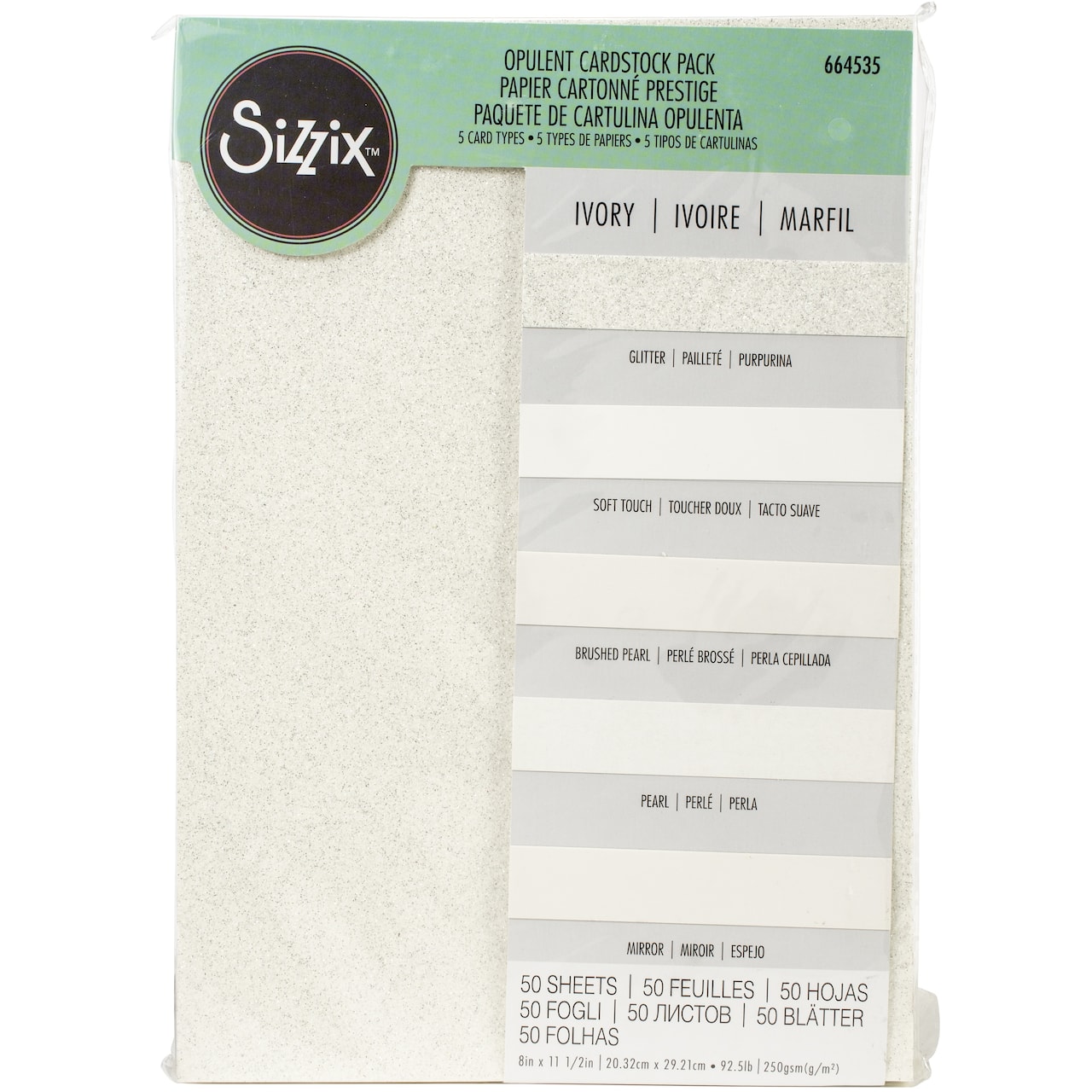 Sizzix® Surfacez® 8" x 11.5" Opulent Cardstock Pack